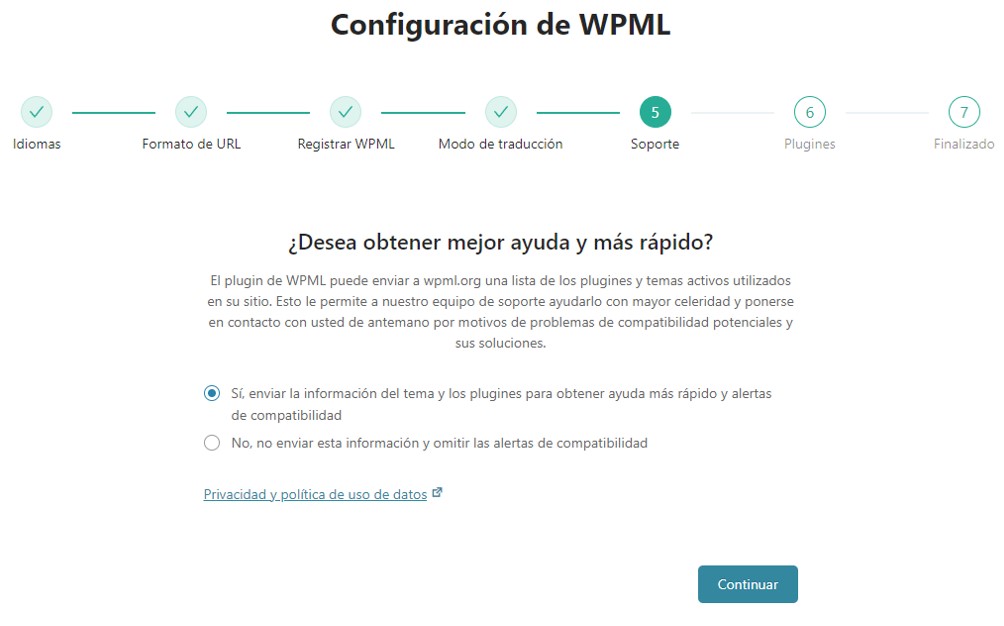 Configuracion plugin. Pasos.