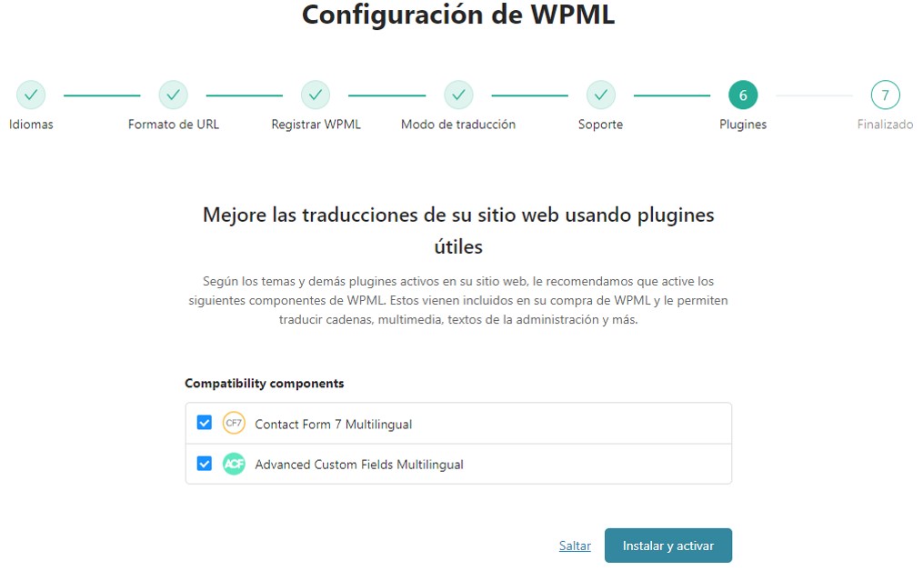Configuración plugin. Pasos.