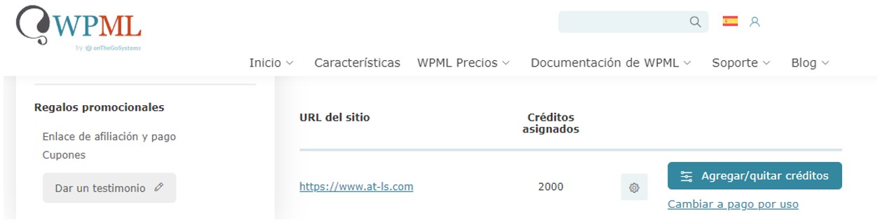 Crear sitios en WPML.